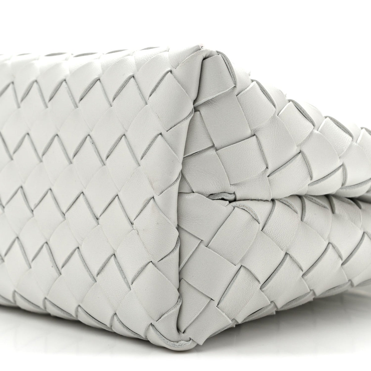 Nappa Intrecciato Small Andiamo Shoulder Bag White