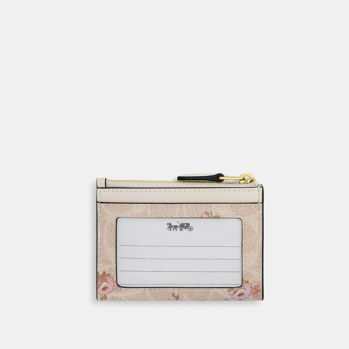 Coach Outlet Mini Skinny Id Case In Signature Canvas With Floral Print