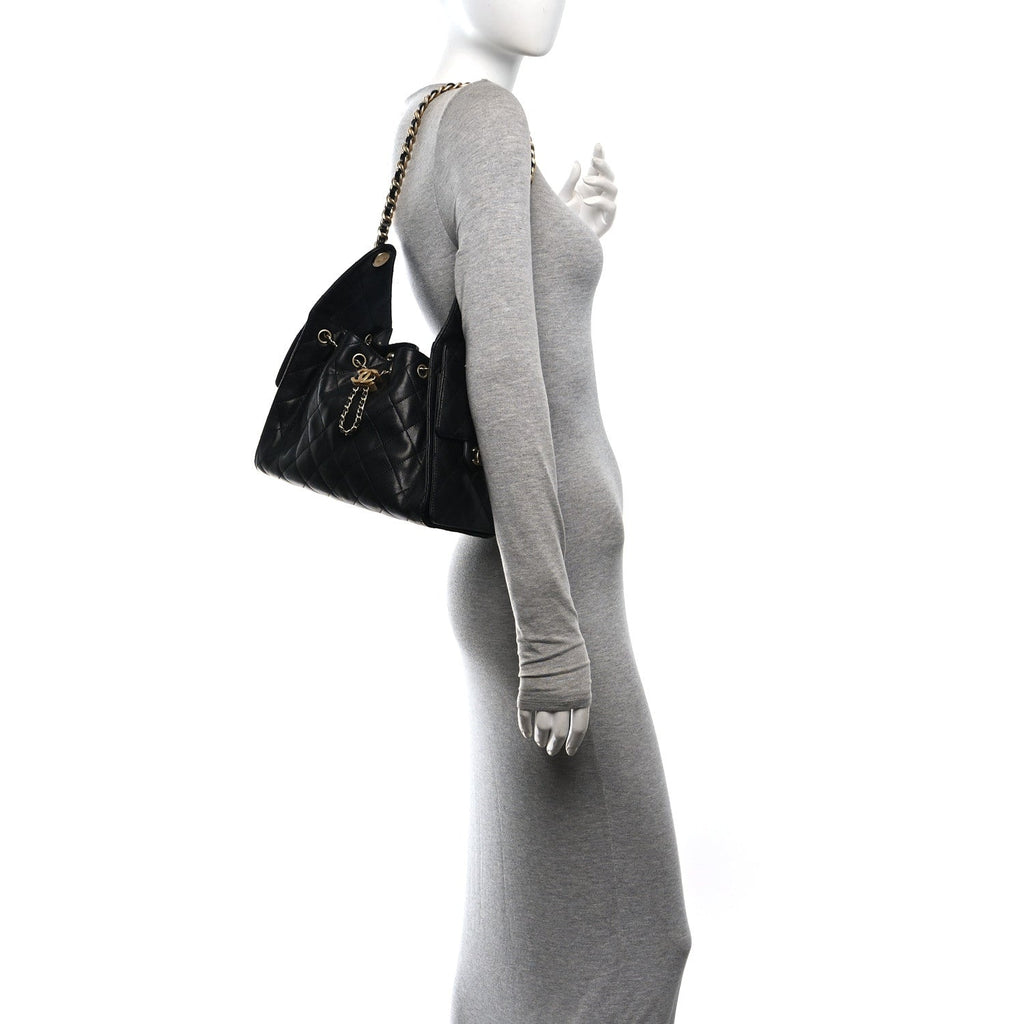 Caviar Quilted Small Chanel 25 Handbag Black
