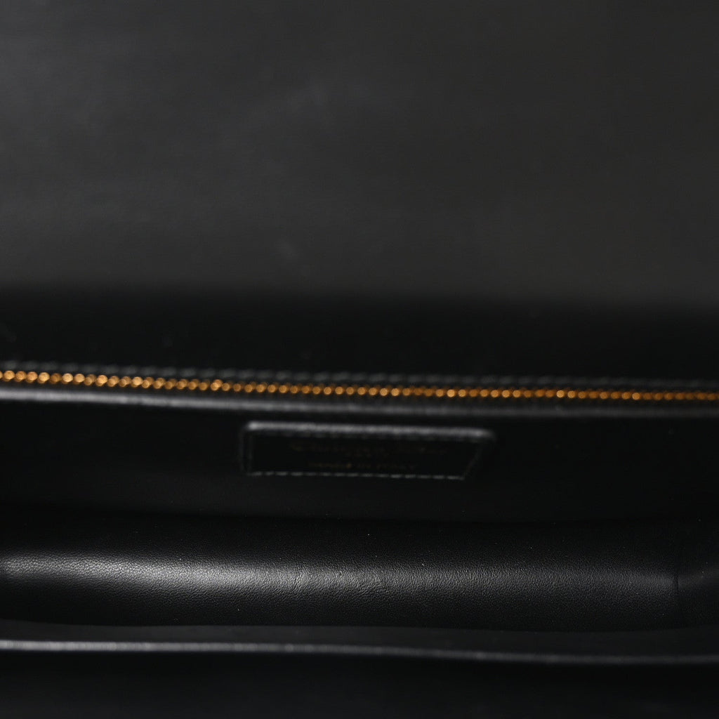 Smooth Calfskin 30 Montaigne Flap Bag Black