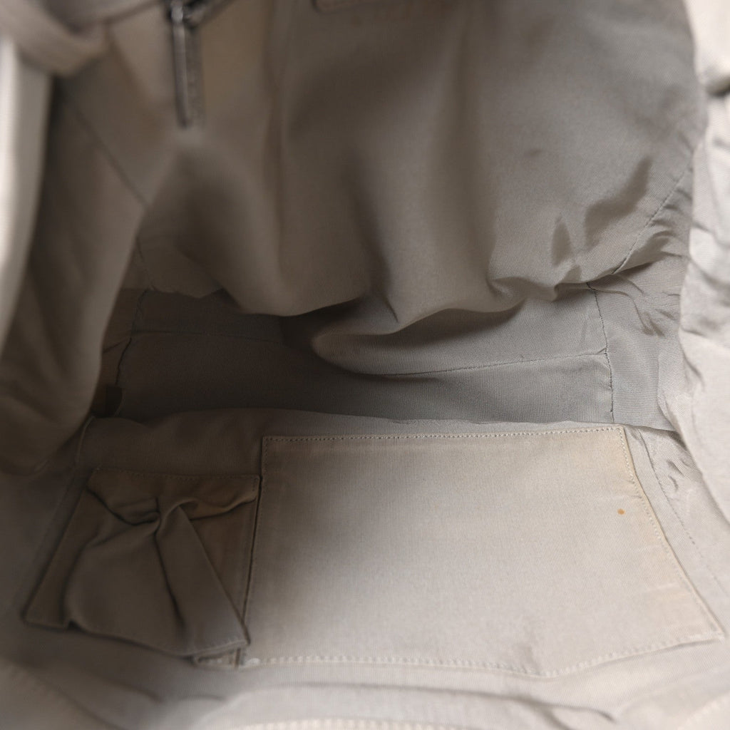 Nylon Quilted 2.55 Reissue Tote White Grey