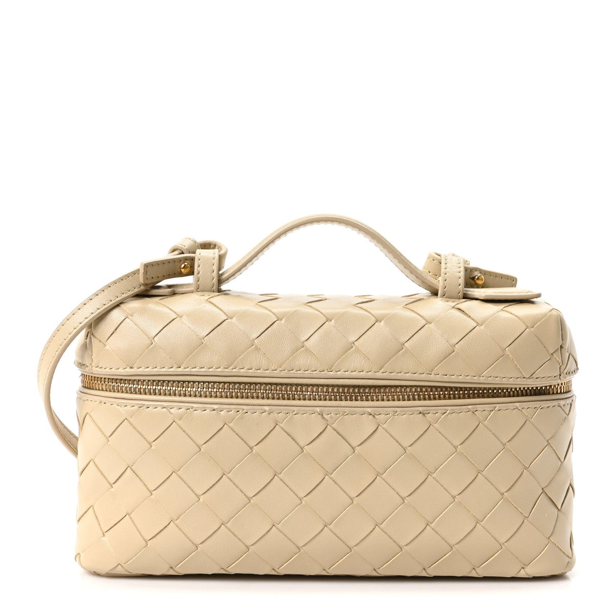 Calfskin Intrecciato Bang Bang Vanity Case Ecru