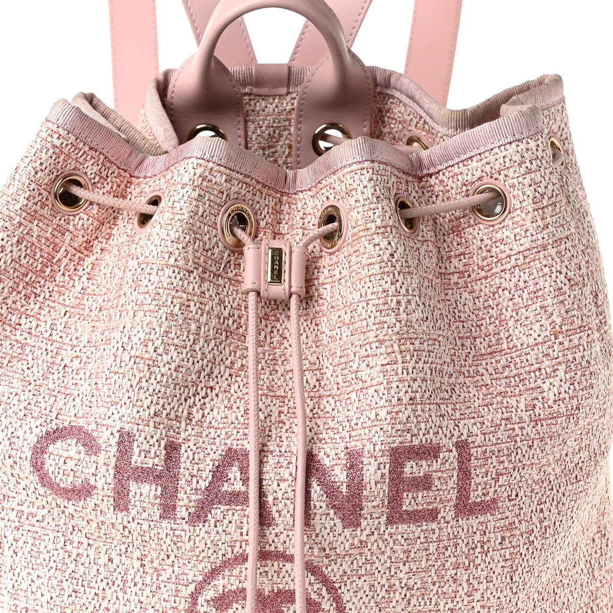 Canvas Large Deauville Backpack Pink