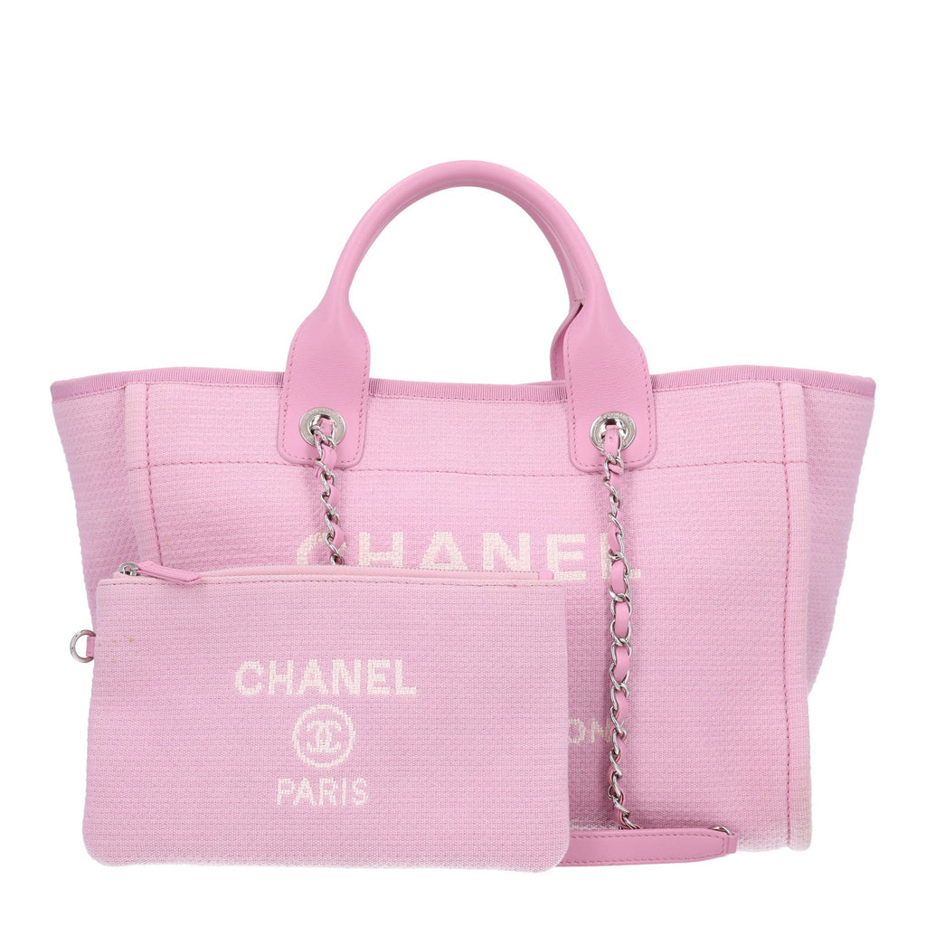 Mixed Fibers Small Deauville Tote Dark Pink