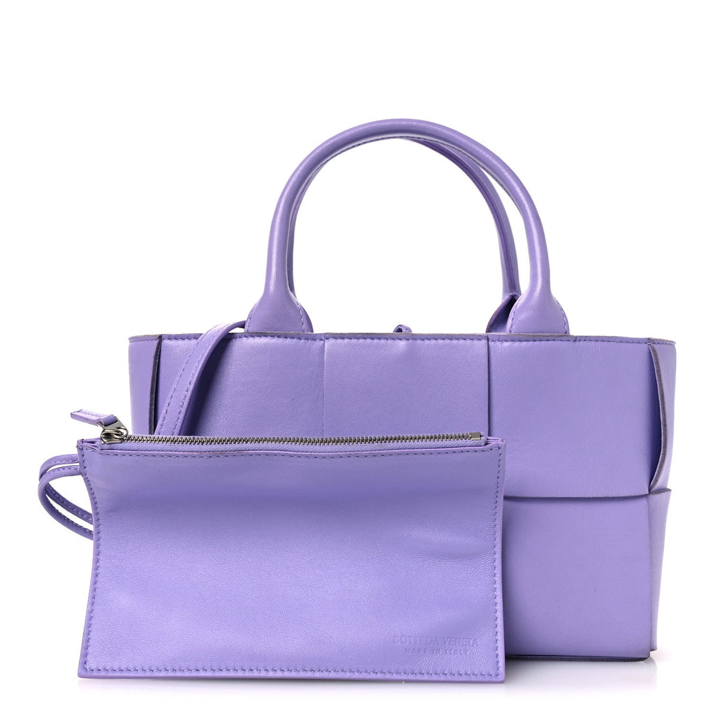 Calfskin Maxi Intreccio Mini Arco Tote Wisteria