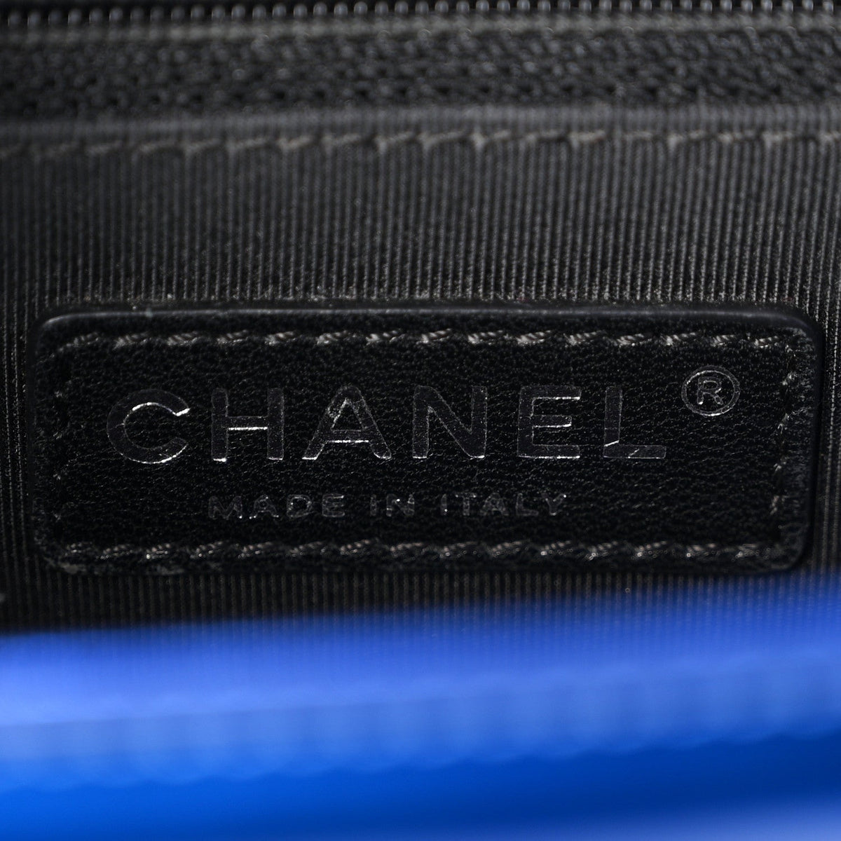 Metallic Patent Quilted New Medium Boy Flap Blue