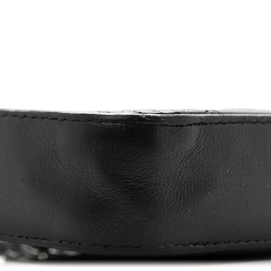 Lambskin Quilted Small Boy Clutch With Chain So Black