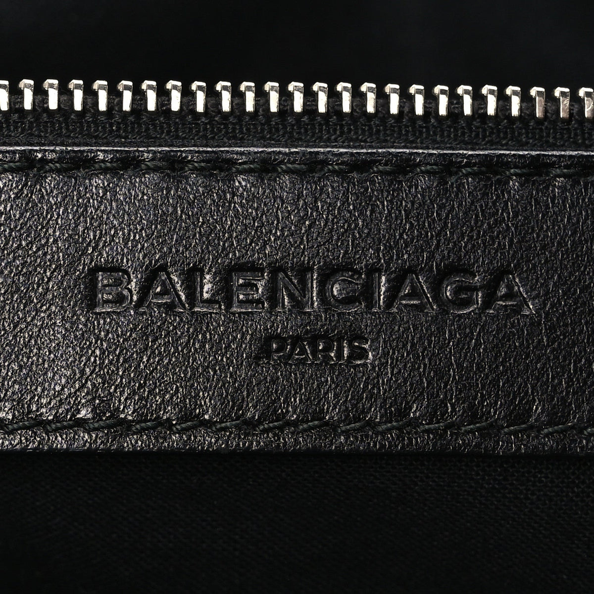 Chevre Silver Metallic Edge Hardware Velo Black