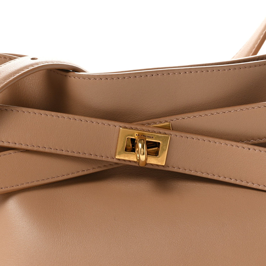 Smooth Calfskin Small Bel Air Hobo Bag Latte