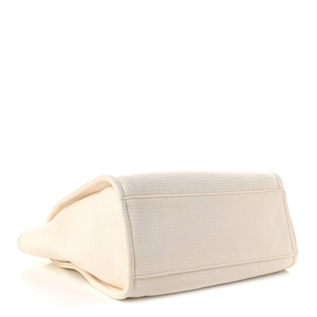 Mixed Fibers Small Deauville Tote White