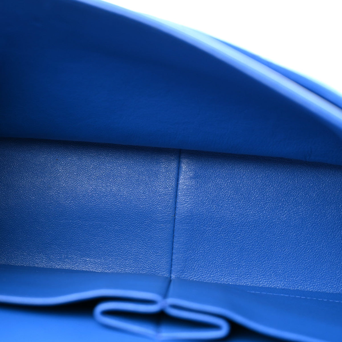 Lambskin Quilted Jumbo Double Flap Blue