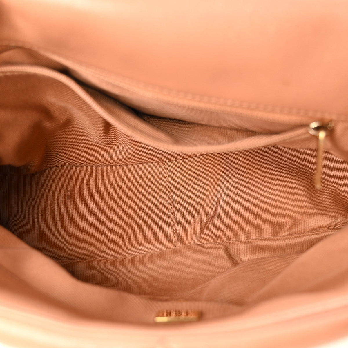 Lambskin Quilted Large Chanel 19 Flap Brown