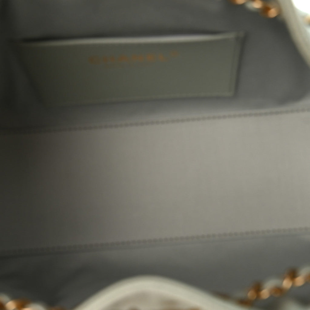 Caviar Quilted Mini Chanel 25 Handbag Light Green