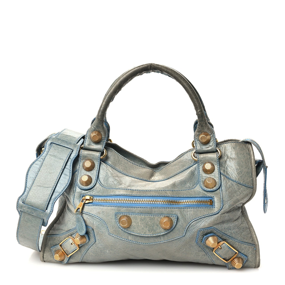 Agneau Giant 21 Gold Hardware City Sky Blue
