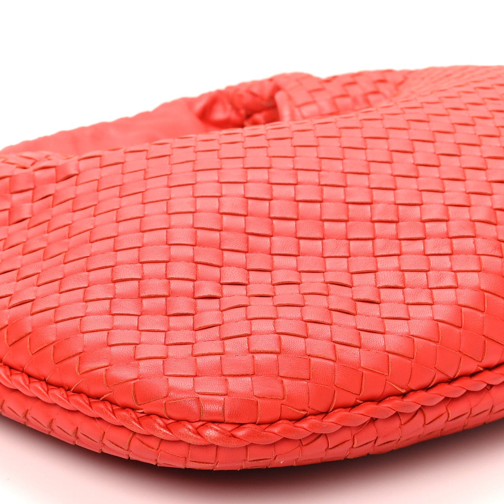 Nappa Intrecciato Large Veneta Hobo Red