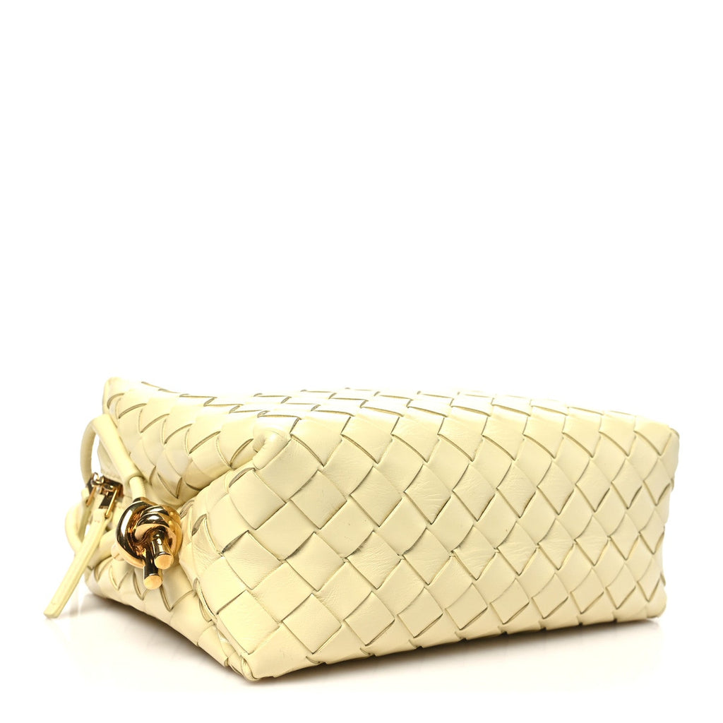 Polished Nappa Intrecciato Knot Small Loop Camera Bag Zest Washed