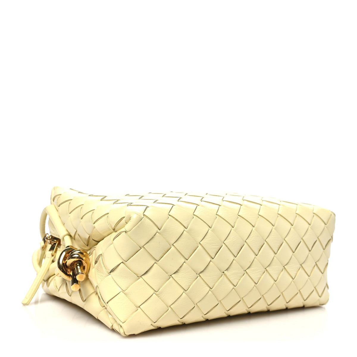 Polished Nappa Intrecciato Knot Small Loop Camera Bag Zest Washed