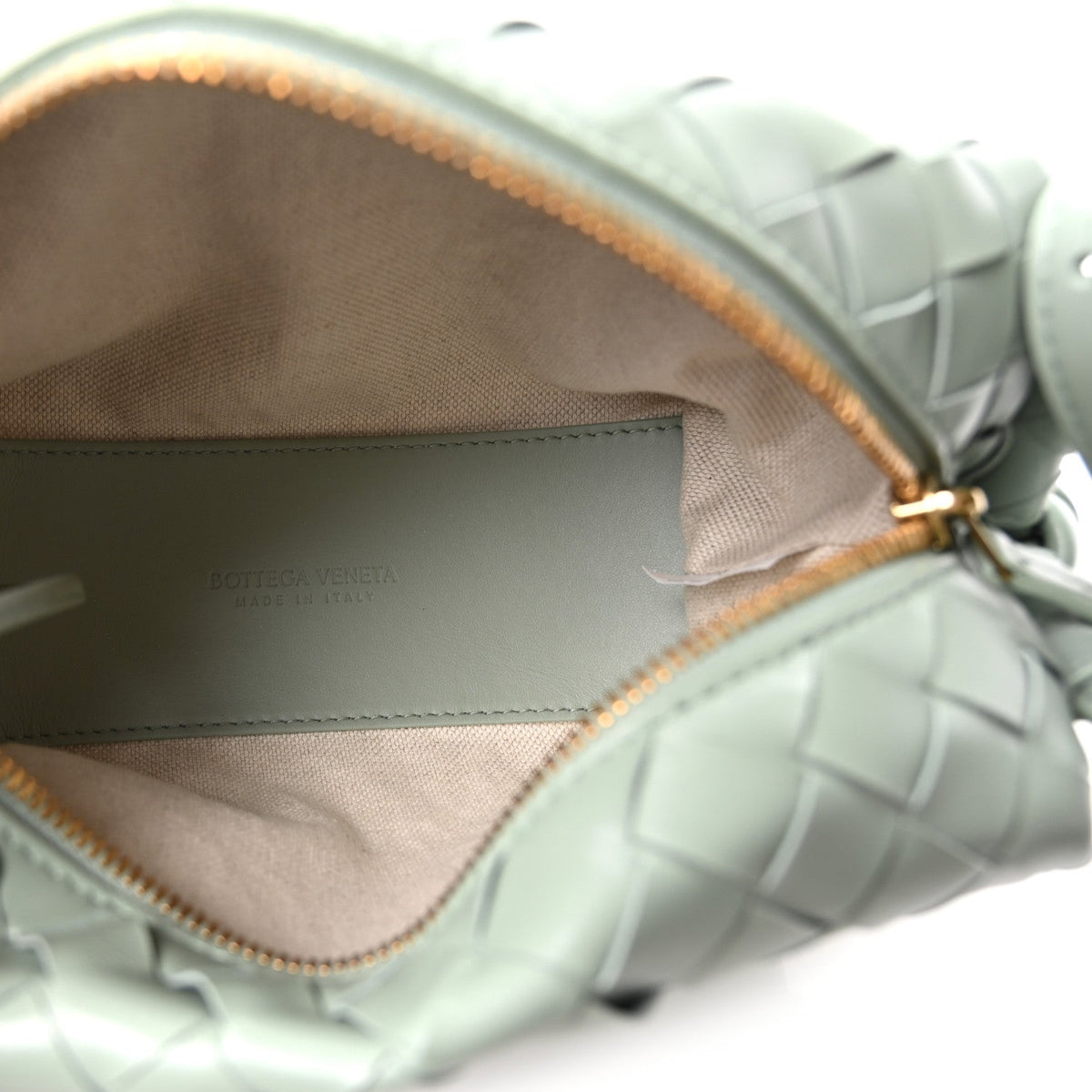 Nappa Intrecciato Loop Top Handle Camera Bag New Sauge