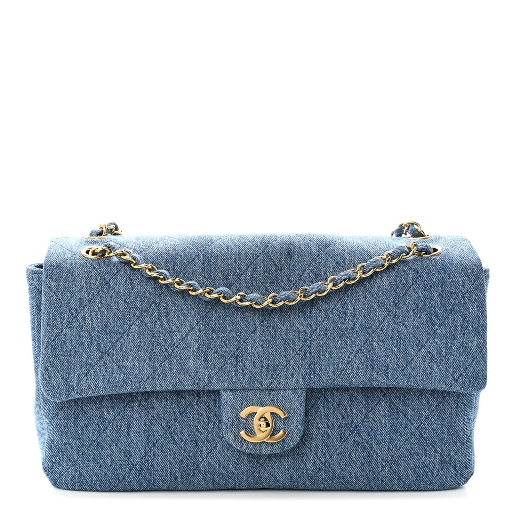 Denim Small Souplissimo Maxi Flap Blue