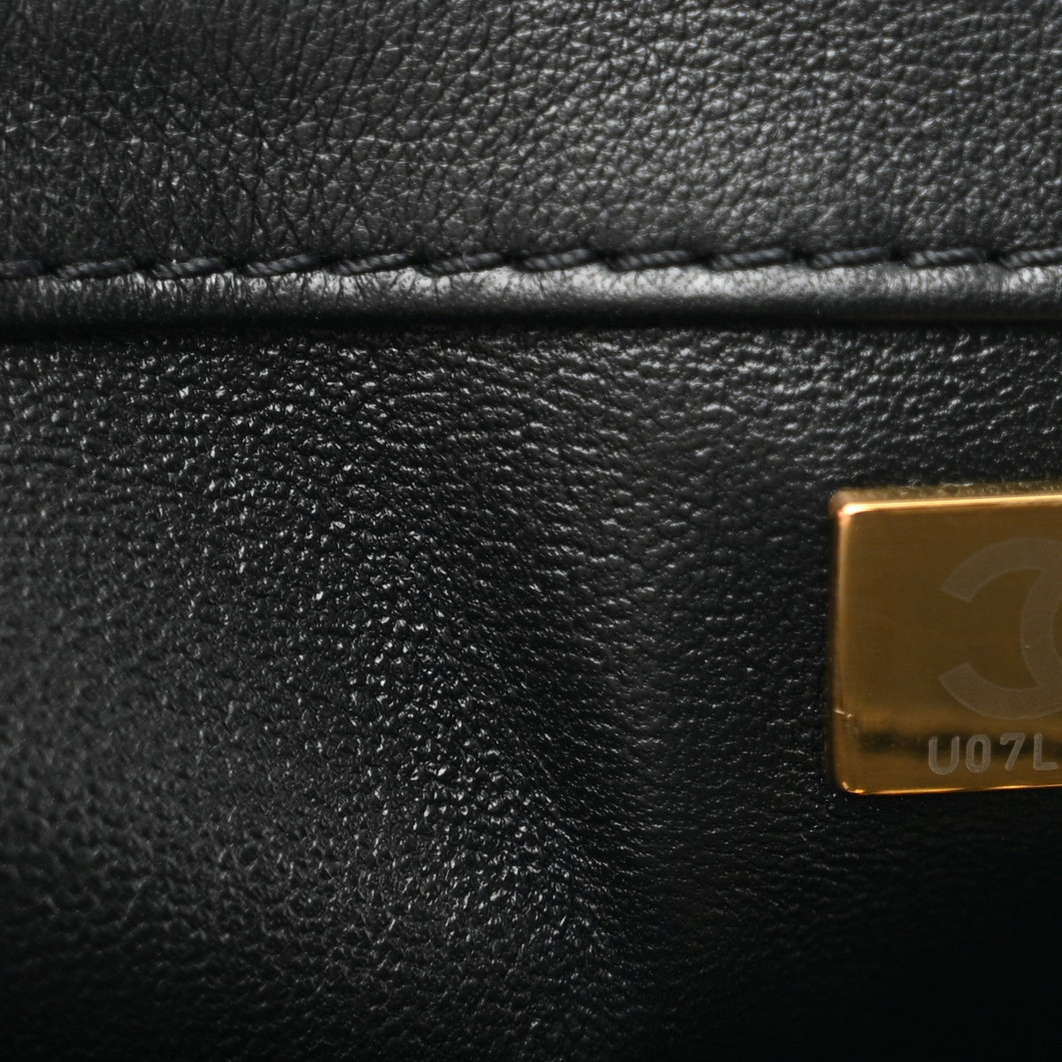 Lambskin Quilted Medium Top Handle Boy Flap Black