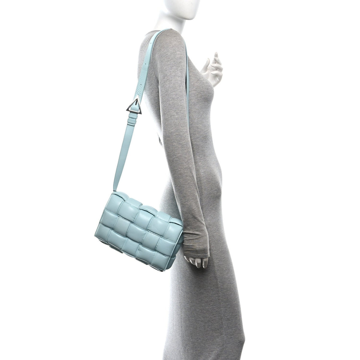 Paper Calfskin Maxi Intrecciato Padded Cassette Crossbody Bag Spearmint