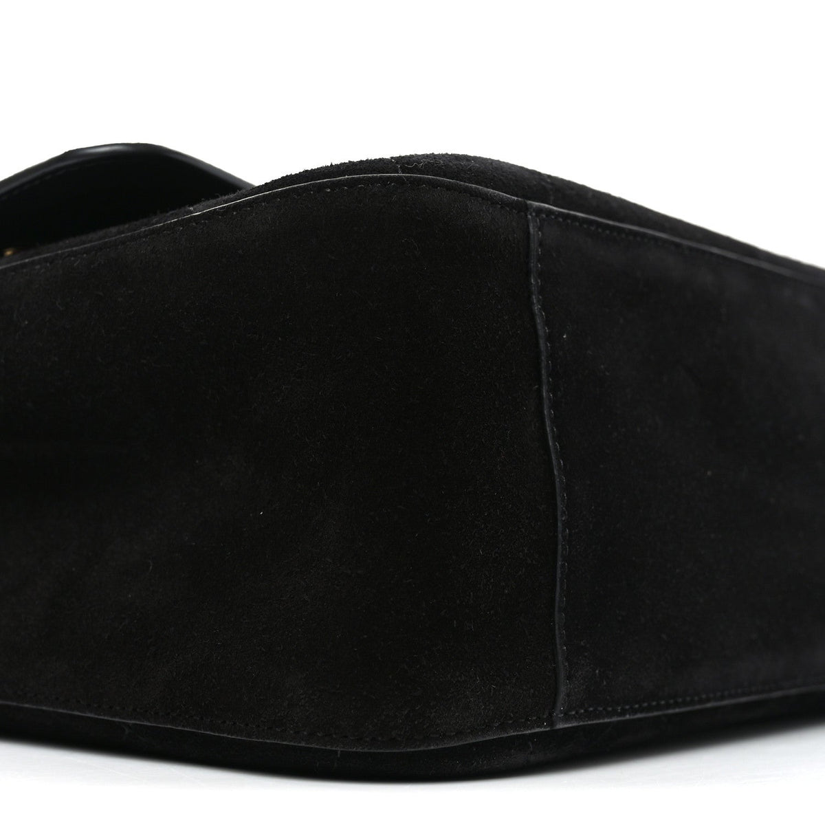 Suede Calfskin Small Souplissimo Maxi Flap Black
