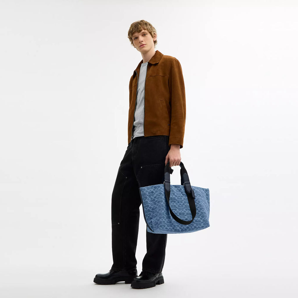 Coach Outlet Small Tour Tote Bag In Signature Denim