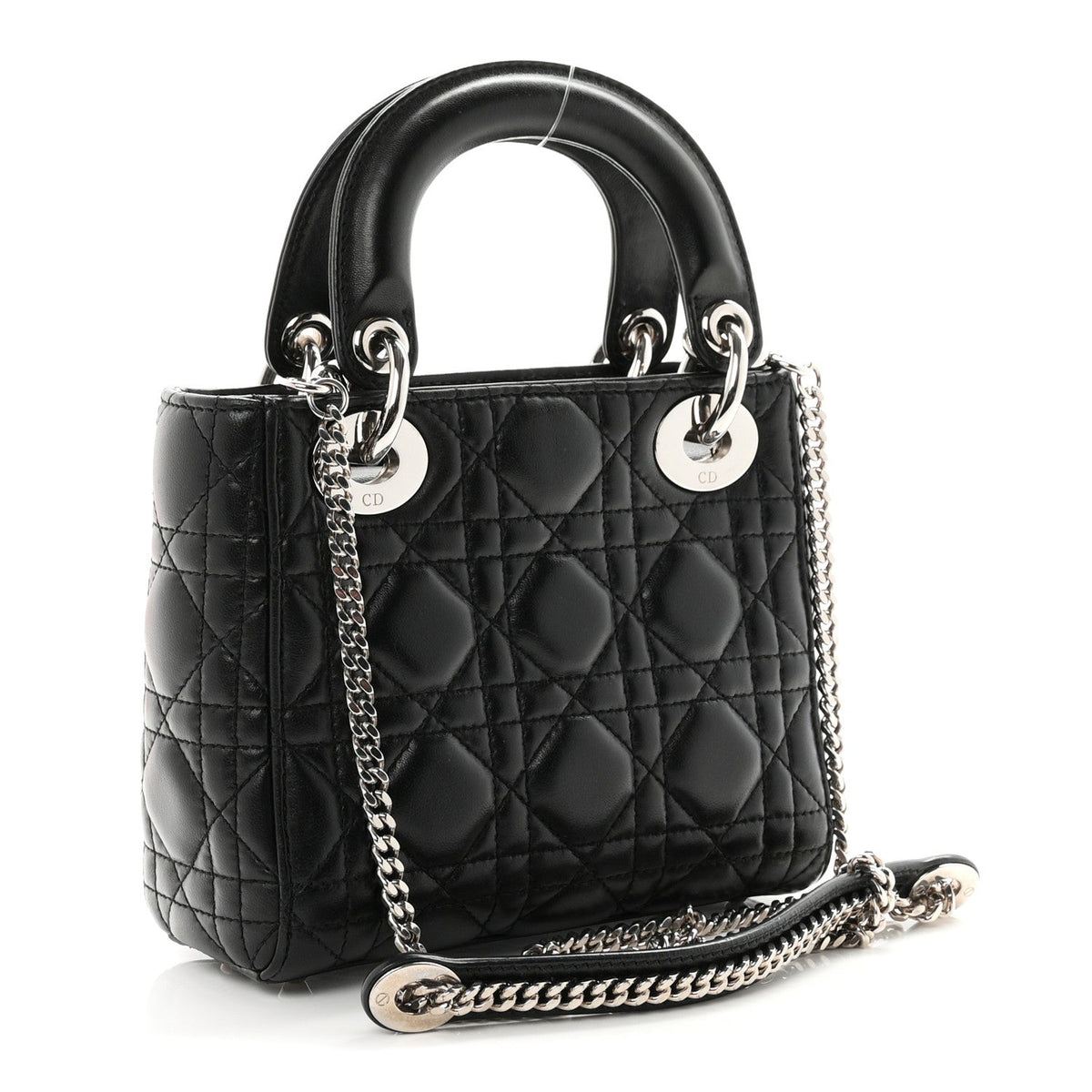 Lambskin Cannage Mini Lady Dior Black