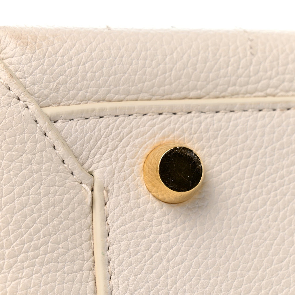 French Calfskin Maxi Intrecciato Medium Arco Bianco