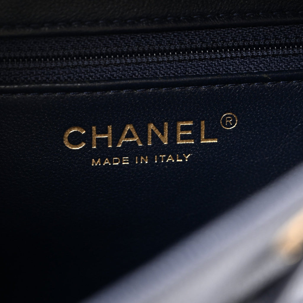 Caviar Quilted Filigree Backpack Navy