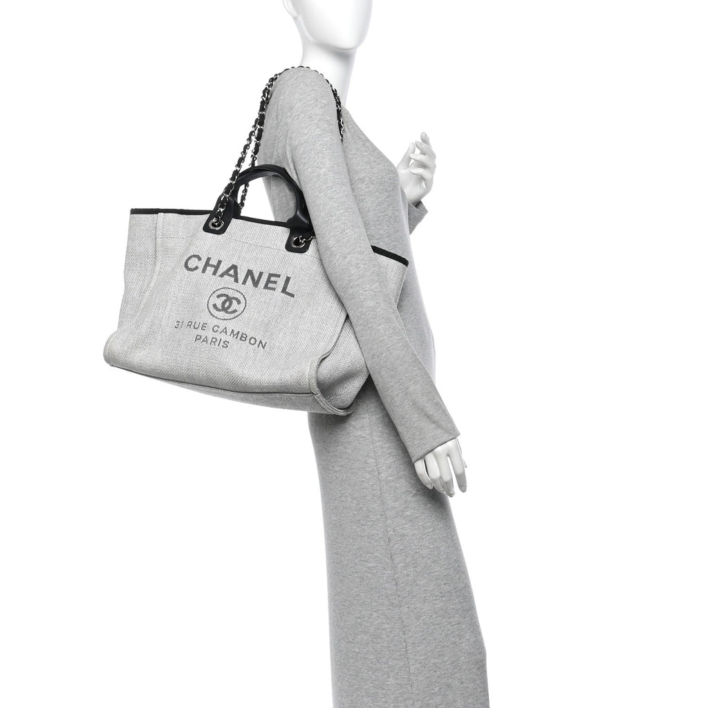 Canvas Deauville Large Tote Grey
