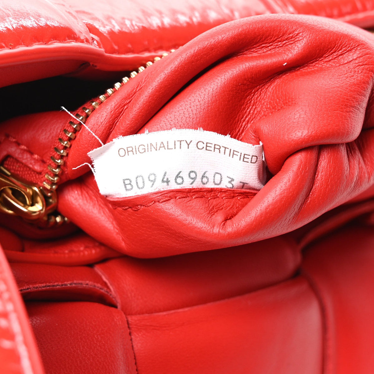 Textured Deerskin Maxi Intrecciato Padded Cassette Crossbody Bag Chili