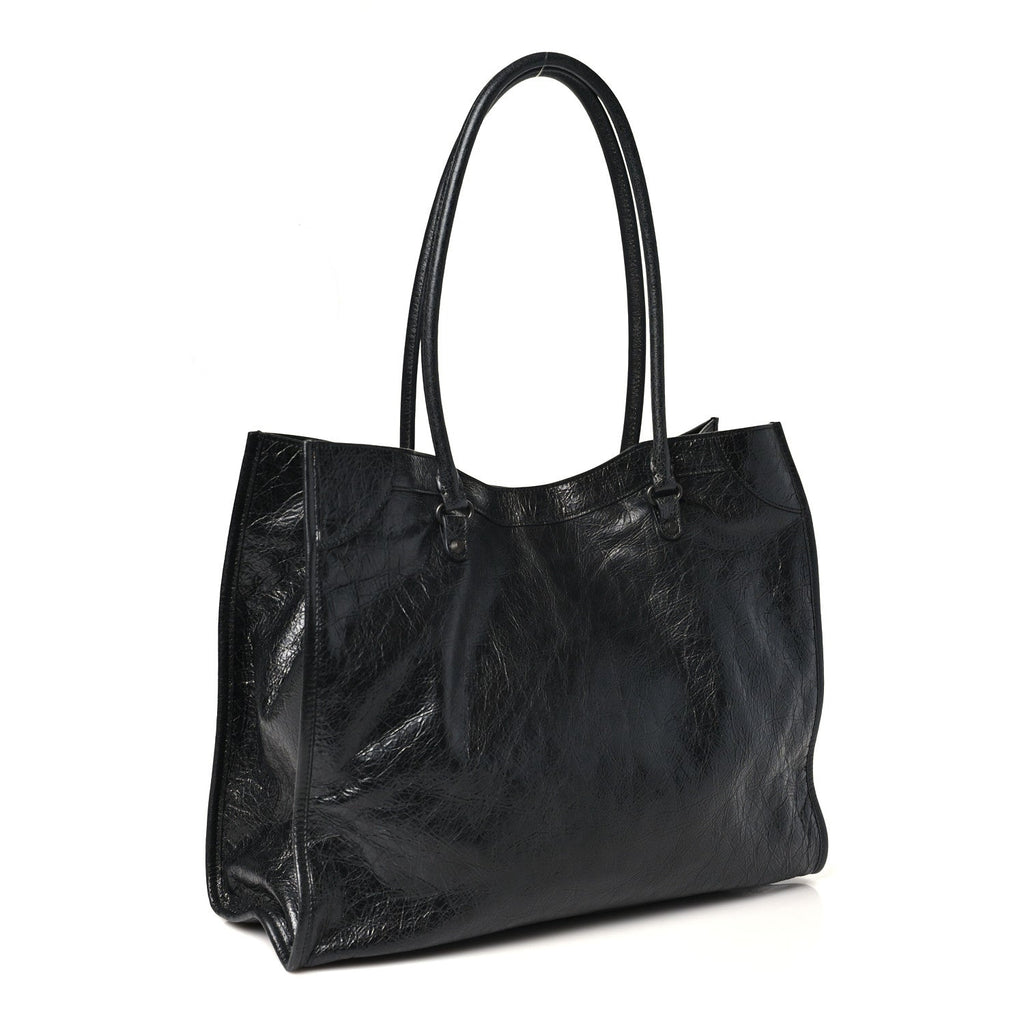 Agneau Arena Classic Hardware Medium Le City Tote Black