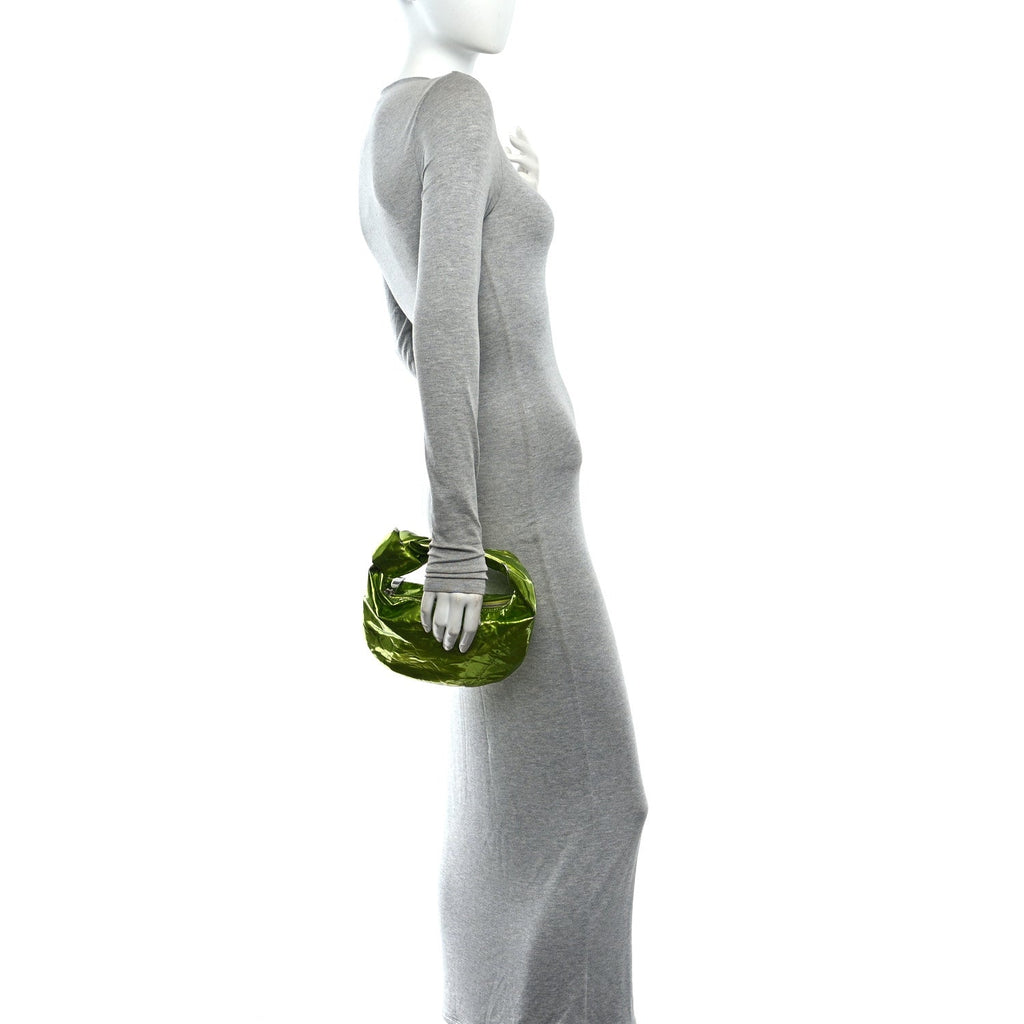Metallic Crushed Calfskin Mini Jodie  Chlorophyll
