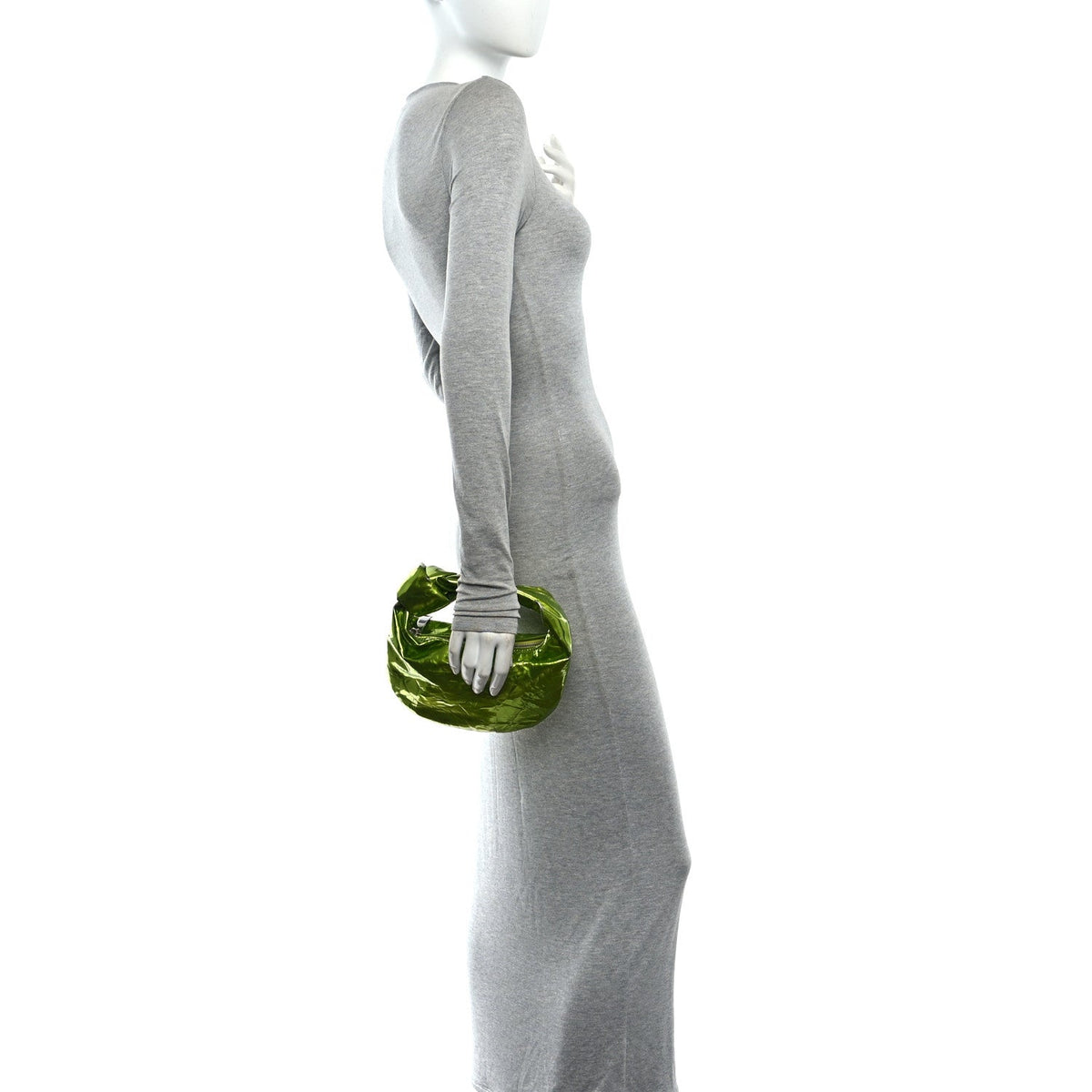 Metallic Crushed Calfskin Mini Jodie  Chlorophyll