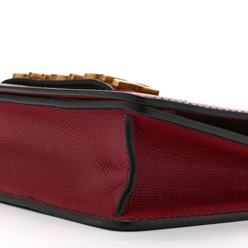 Grained Calfskin J'Adior Chain Flap Bag Red