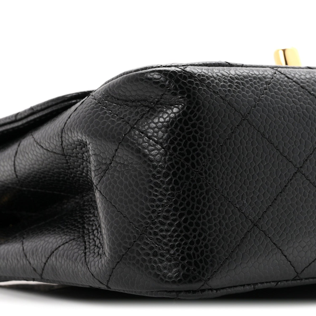 Caviar Quilted Mini Square Flap Black