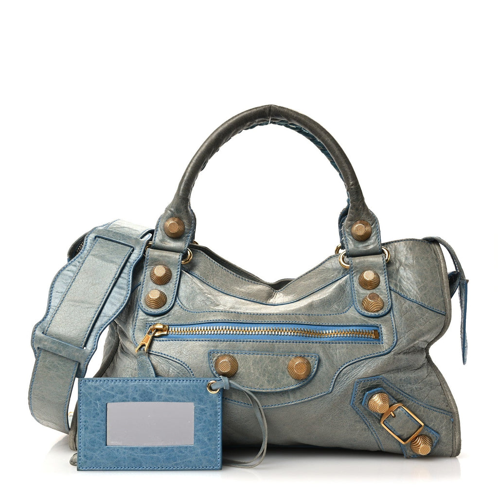 Agneau Giant 21 Gold Hardware City Sky Blue