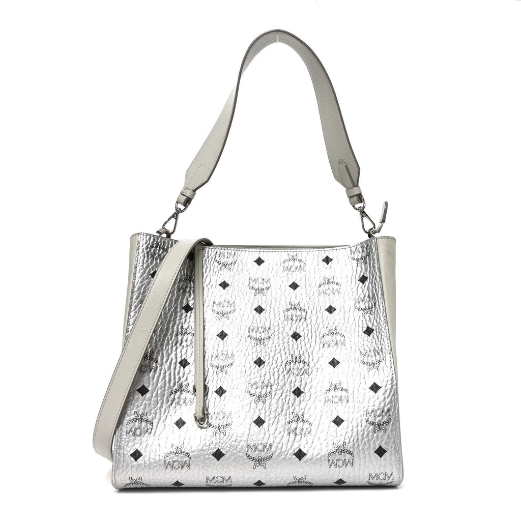 Metallic Visetos Medium Aren Hobo Silver