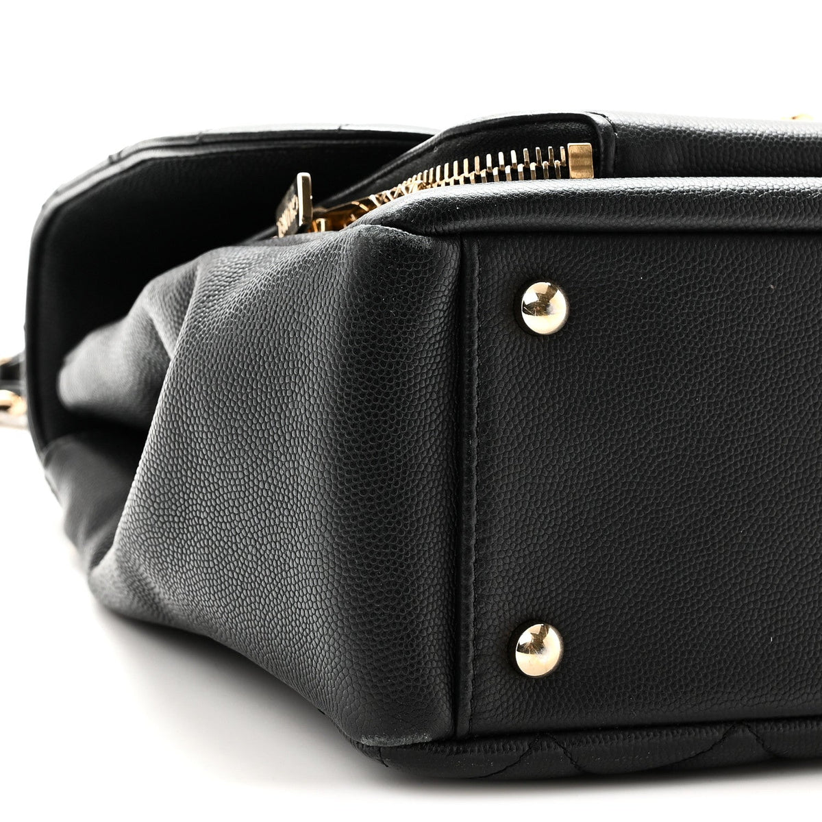 Caviar Quilted Large Business Affinity Flap Black Black