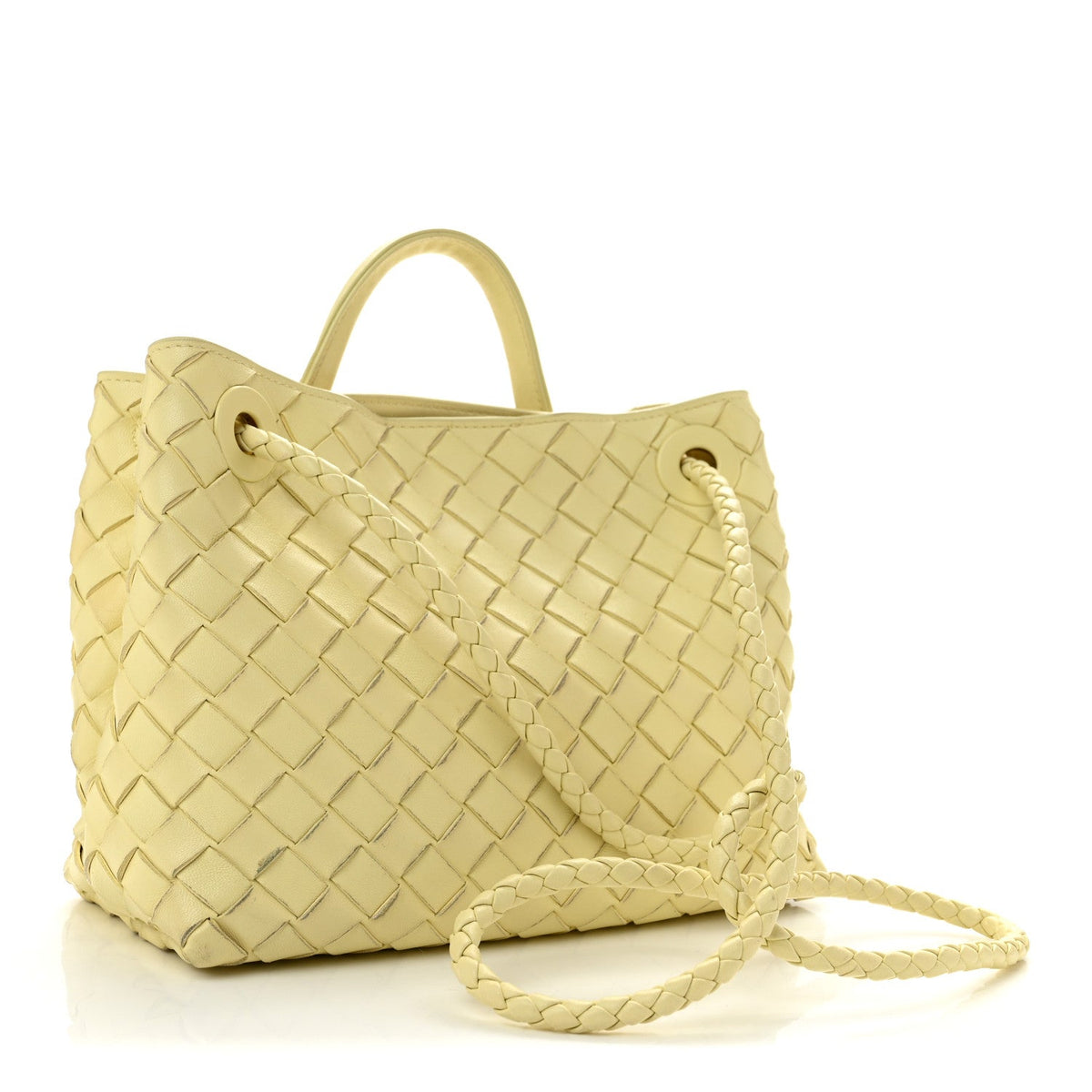 Nappa Intrecciato Small Andiamo Shoulder Bag Chamomile