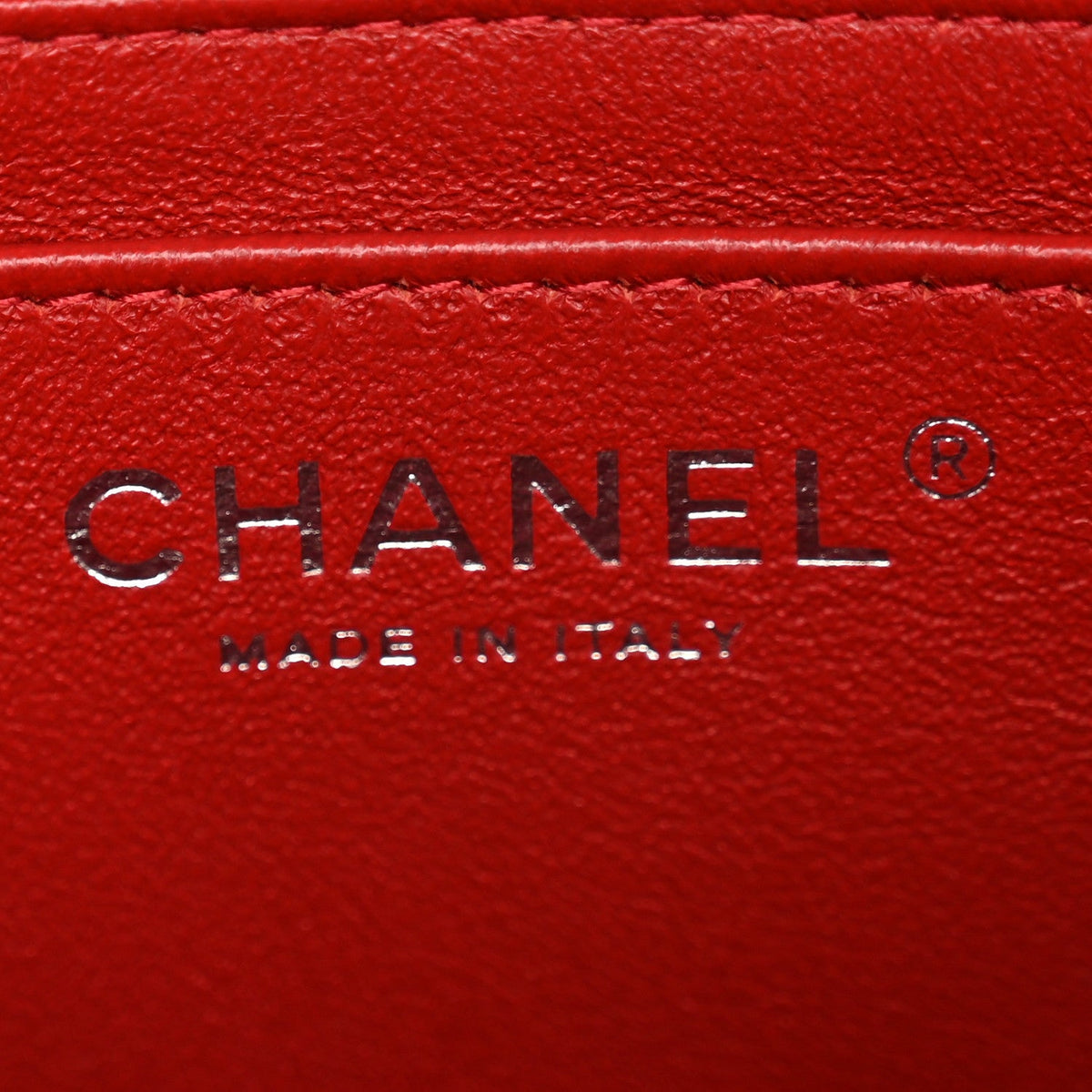 Caviar Quilted Mini Rectangular Flap Red