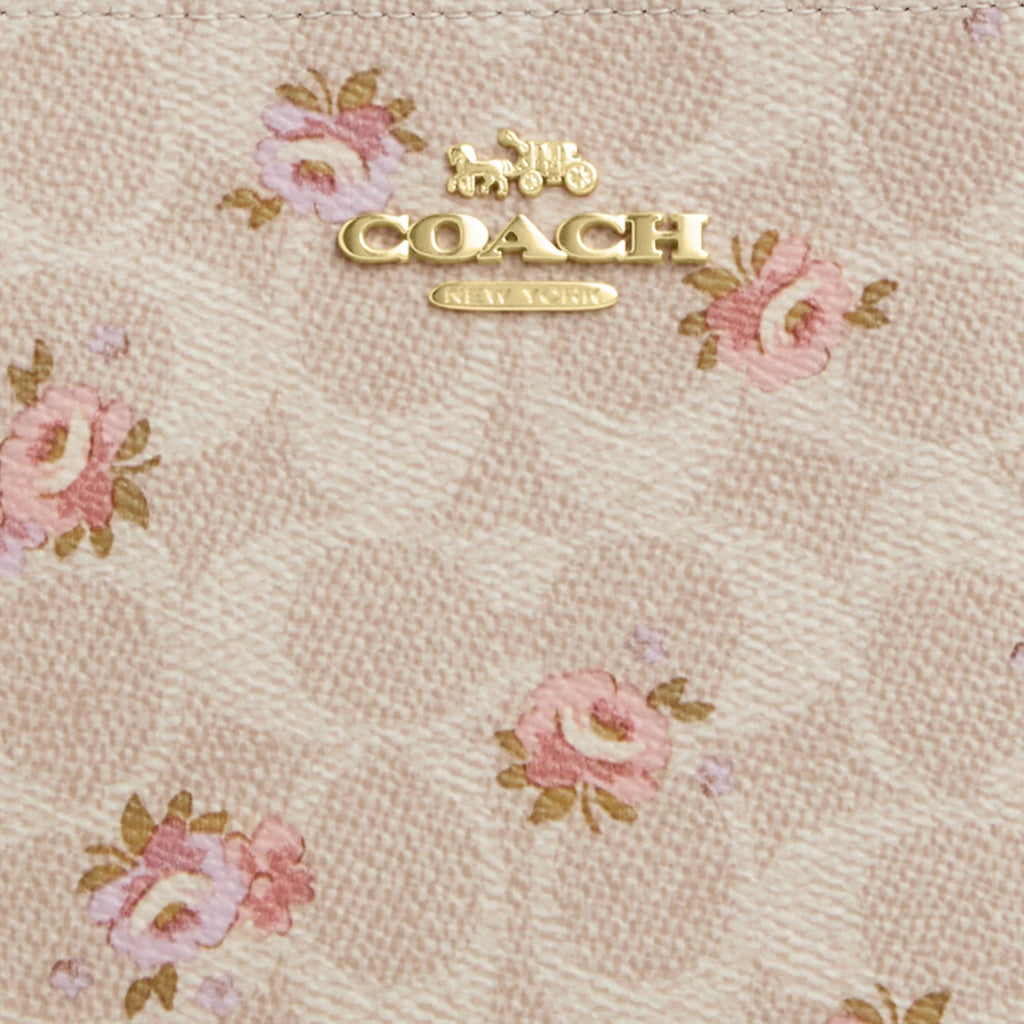 Coach Outlet Large Corner Zip Wristlet In Signature Canvas