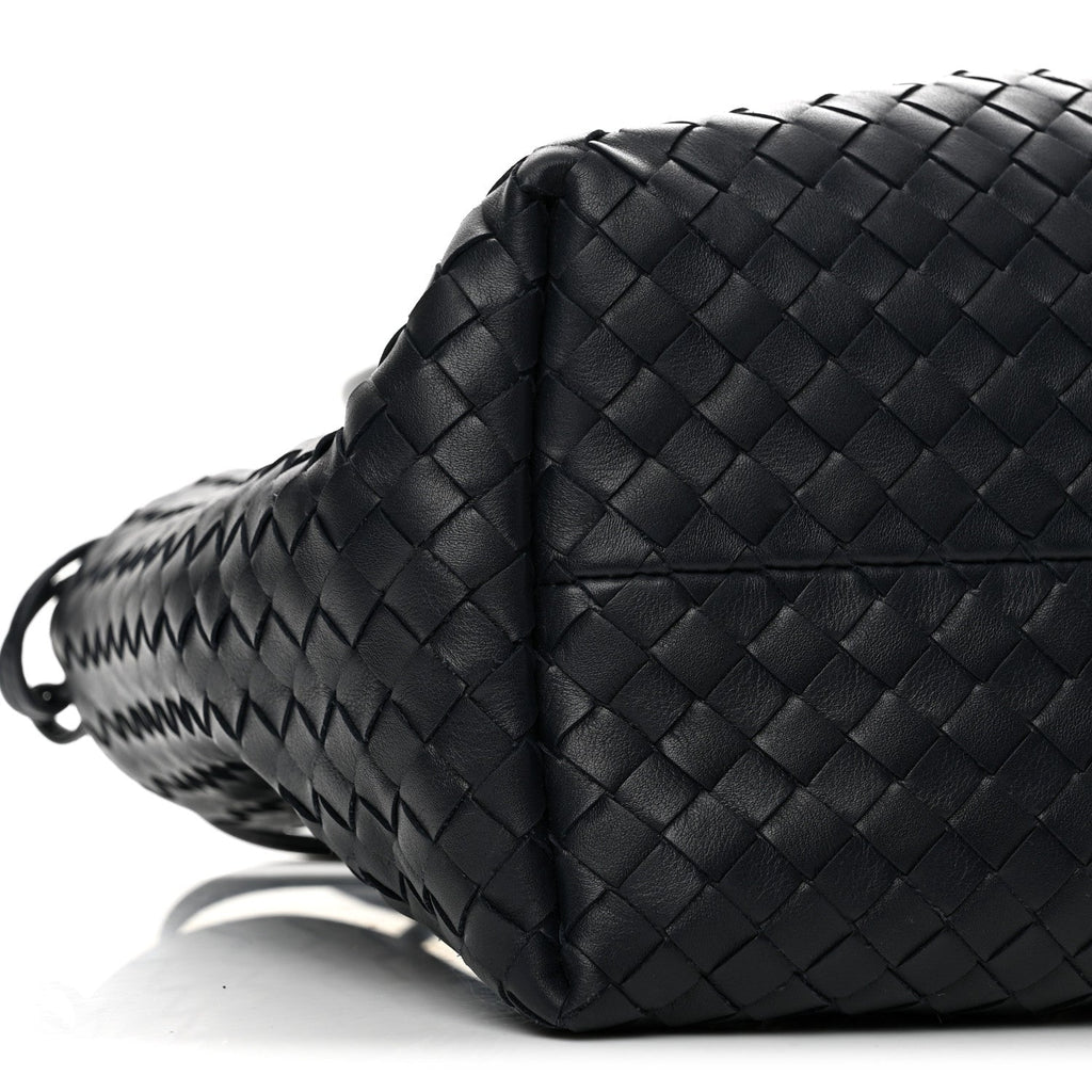 Calfskin Intrecciato Pinacoteca Reversible Tote Midnight Basalt
