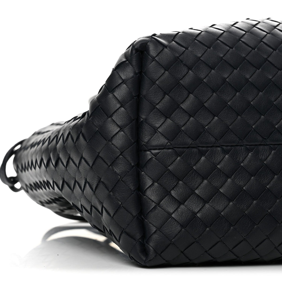Calfskin Intrecciato Pinacoteca Reversible Tote Midnight Basalt