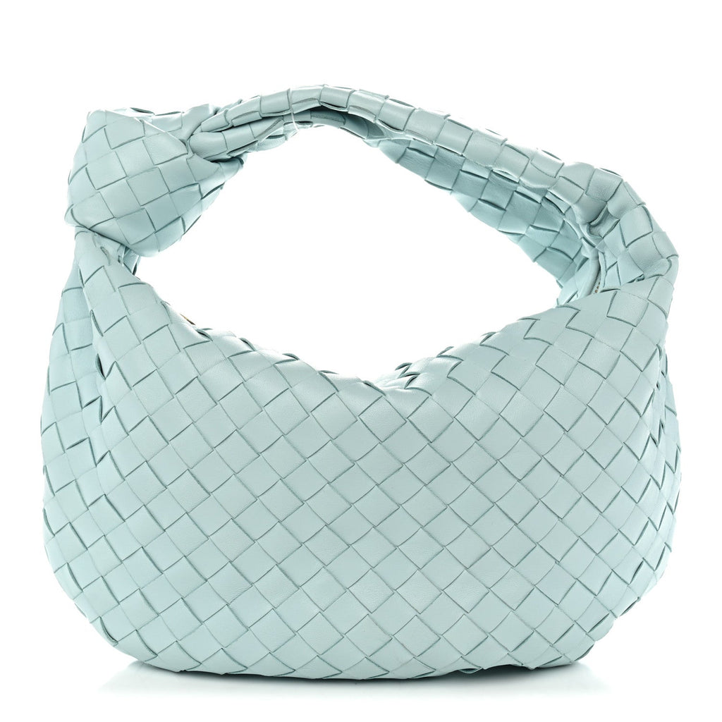 Nappa Intrecciato Teen Jodie Hobo Teal Washed