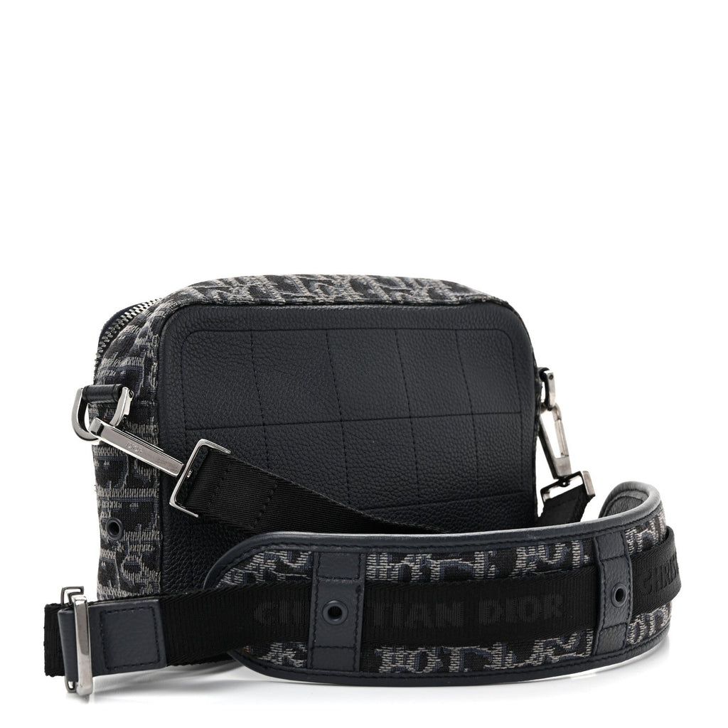 HOMME Oblique Jacquard Safari Messenger Navy Blue