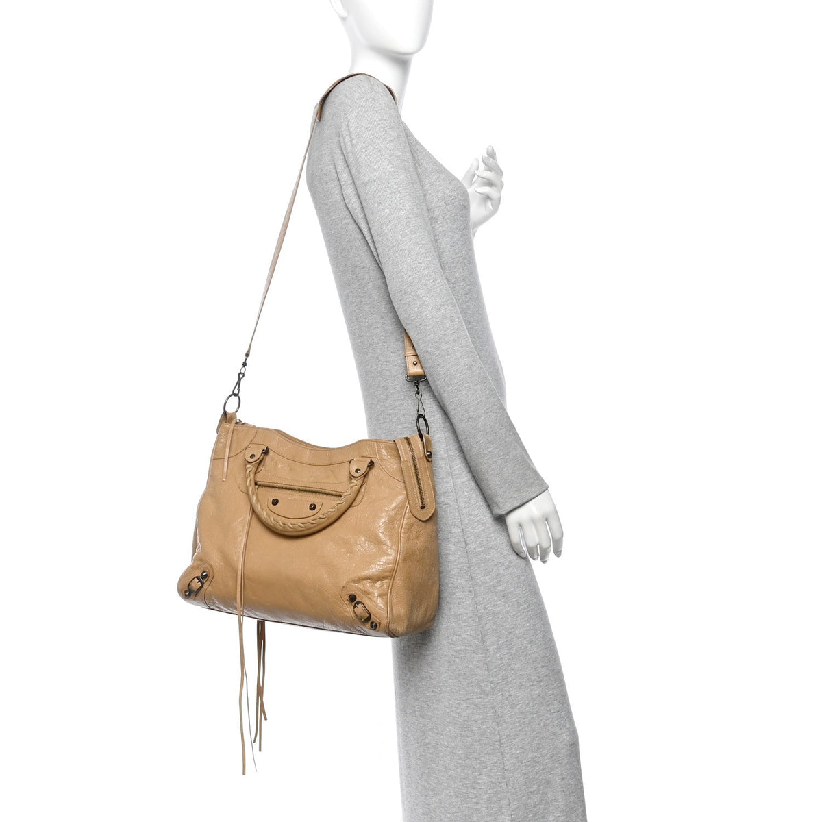 Agneau Classic Hardware Velo Beige Nougatine