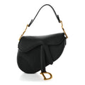 Grained Calfskin Mini Saddle Bag Black