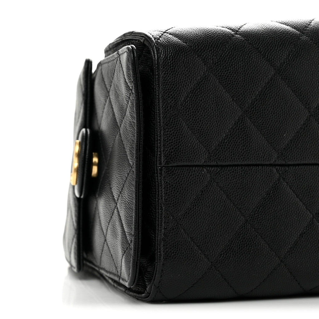 Caviar Quilted Small Chanel 25 Handbag Black